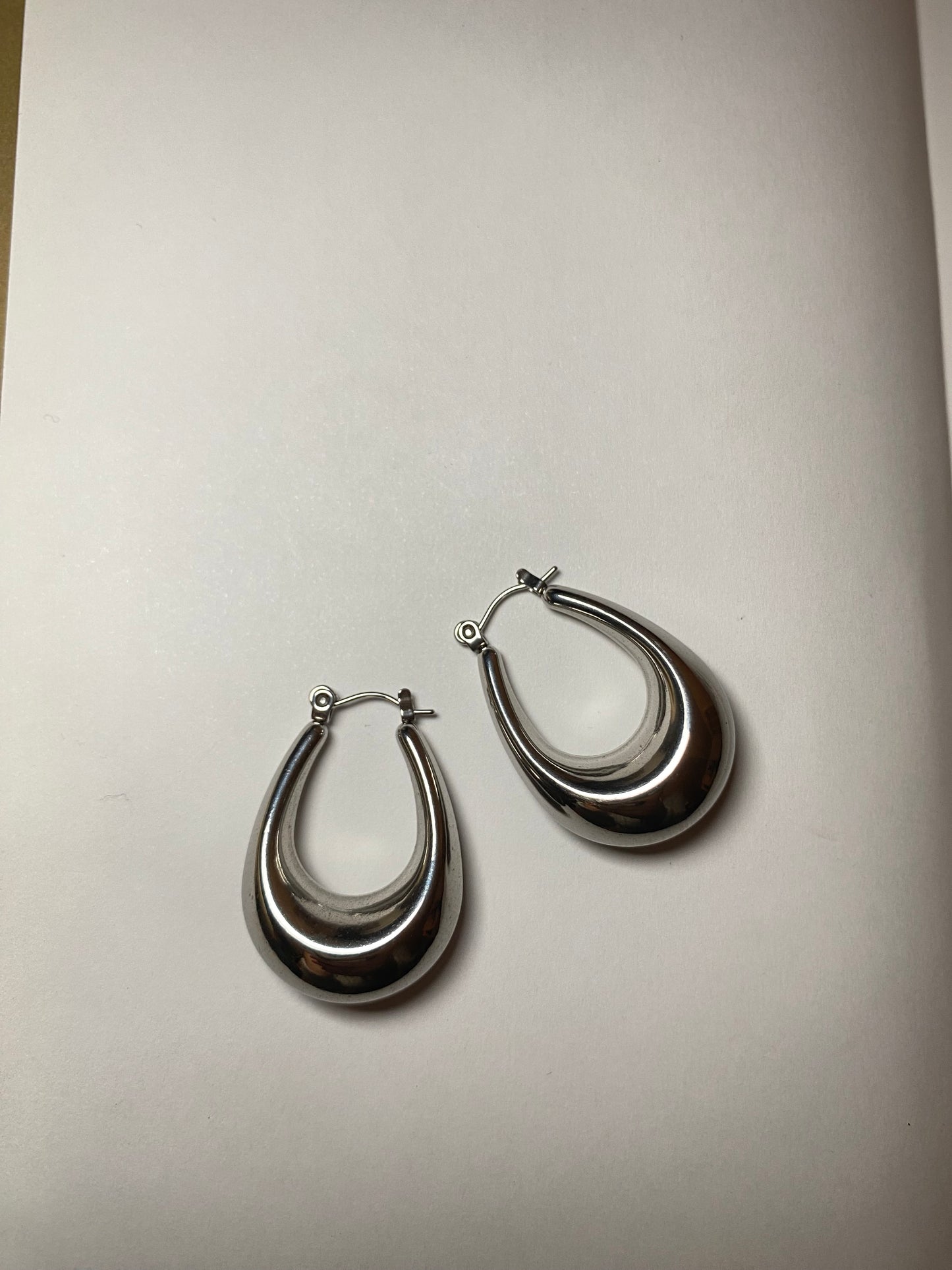 U Silver Hoops